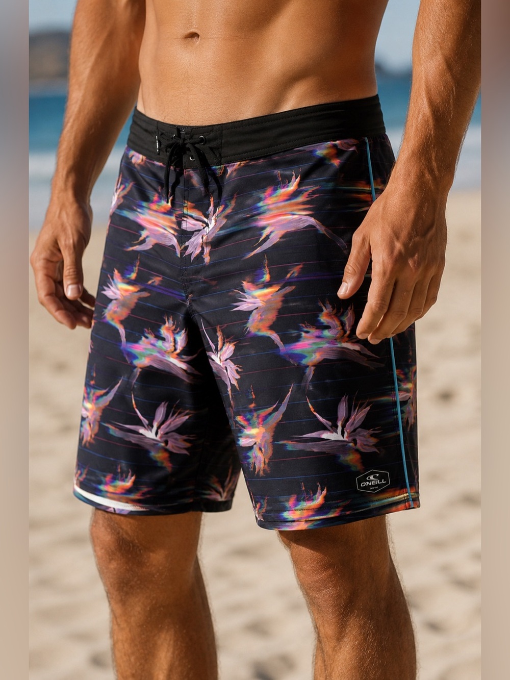 O’Neill Hyperfreak Board Shorts Floral Hologram | Size 34